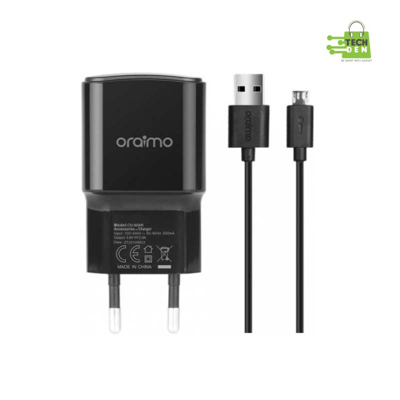 Oraimo  E38S 1.2A TYPE-B Mobile Charger Buy Online In Bangladesh