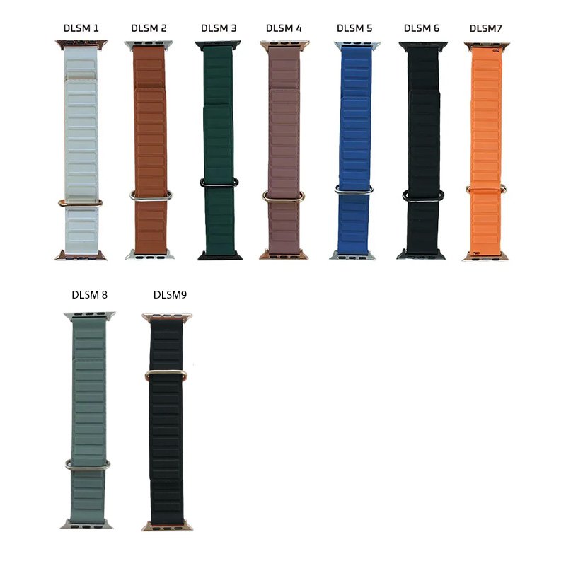 22mm-42-44-45-49mm Double Lock Silicone Magnetic Strap For Smartwatch