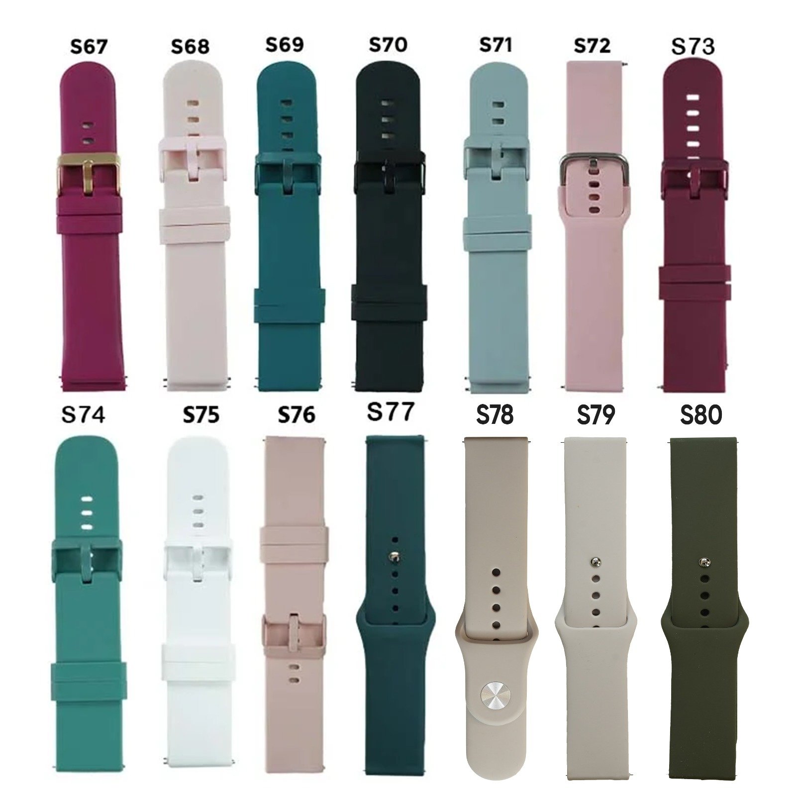 22mm Silicone Strap For Smart Watch (Part -4)
