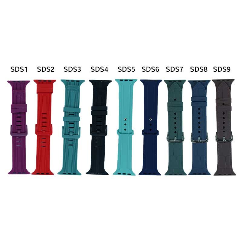 42-44mm Stripe Designed Silicone Strap for Smart Watch
