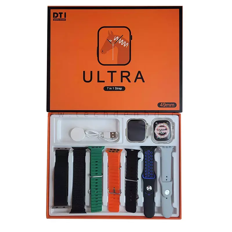 DT1 Sports Version Ultra 49mm Smartwatch with 7 Strap