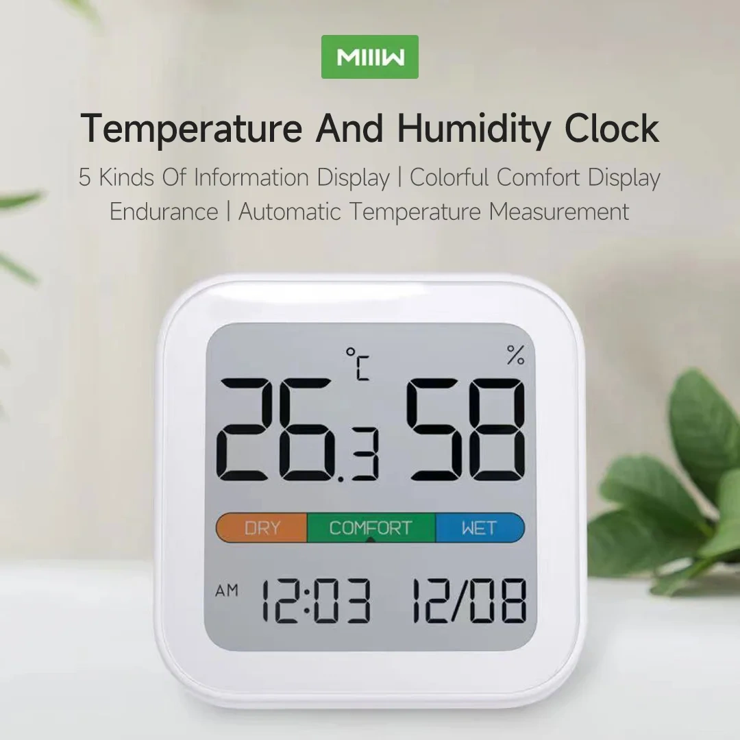 Xiaomi MIIIW Comfort Temperature and Humidity Clock