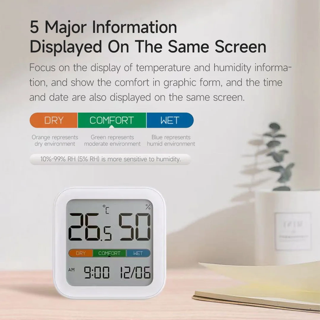 Xiaomi MIIIW Comfort Temperature and Humidity Clock