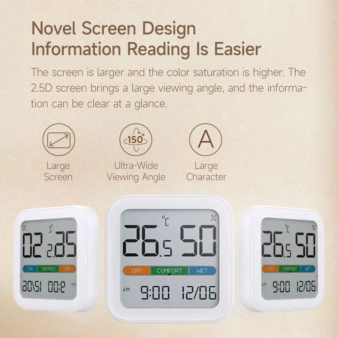 Xiaomi MIIIW Comfort Temperature and Humidity Clock