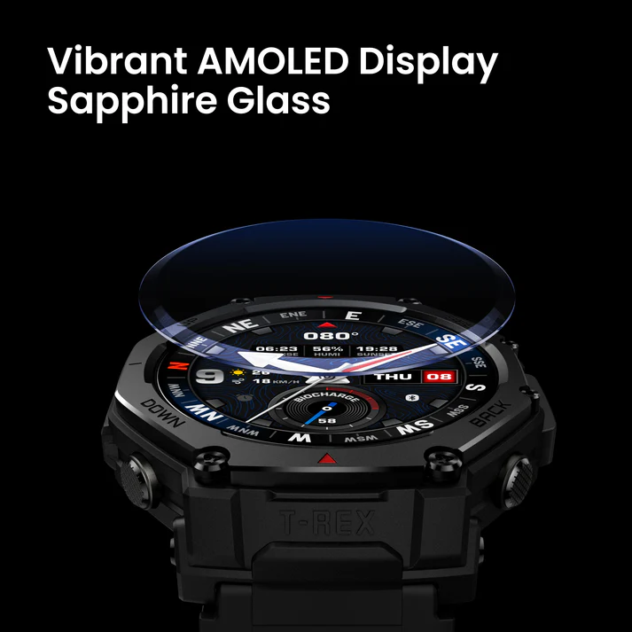 Amazfit T-Rex 3 Pro GPS Rugged Titanium Design Smartwatch