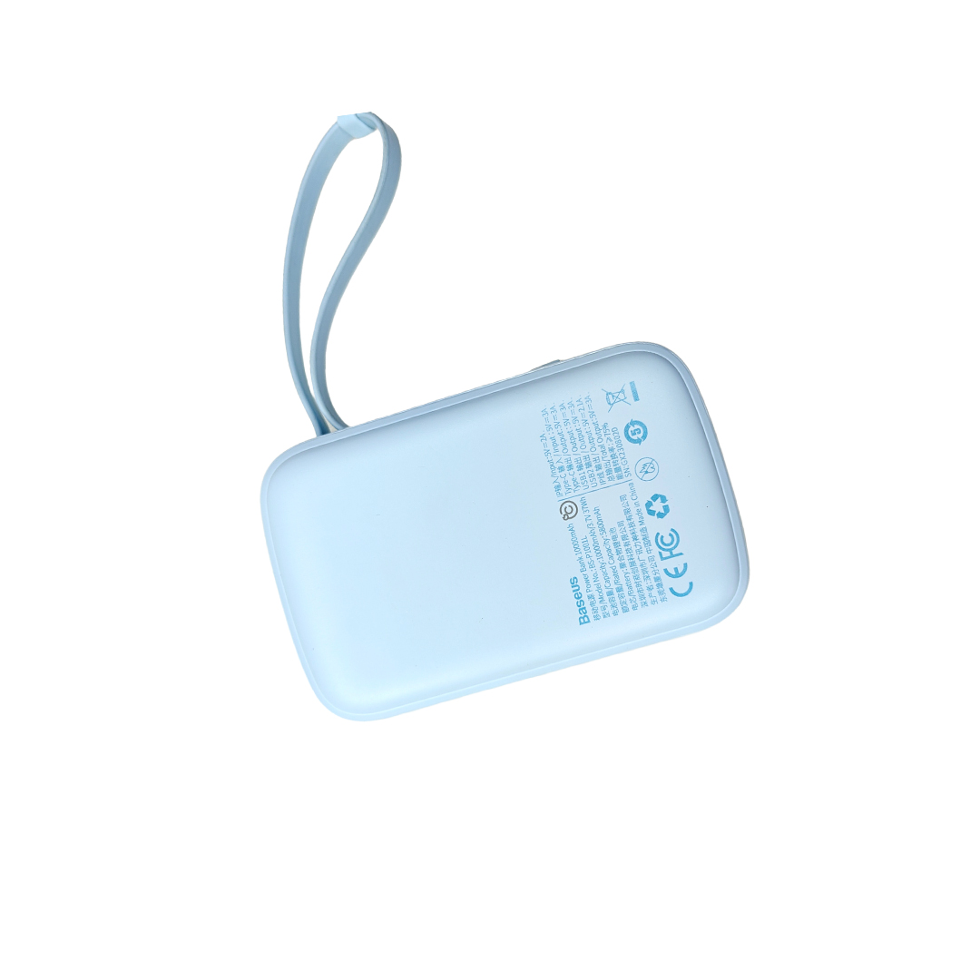 Baseus Q POW 10000mAh 15W 3 LED Power Bank With Lightning Cable For iPhone