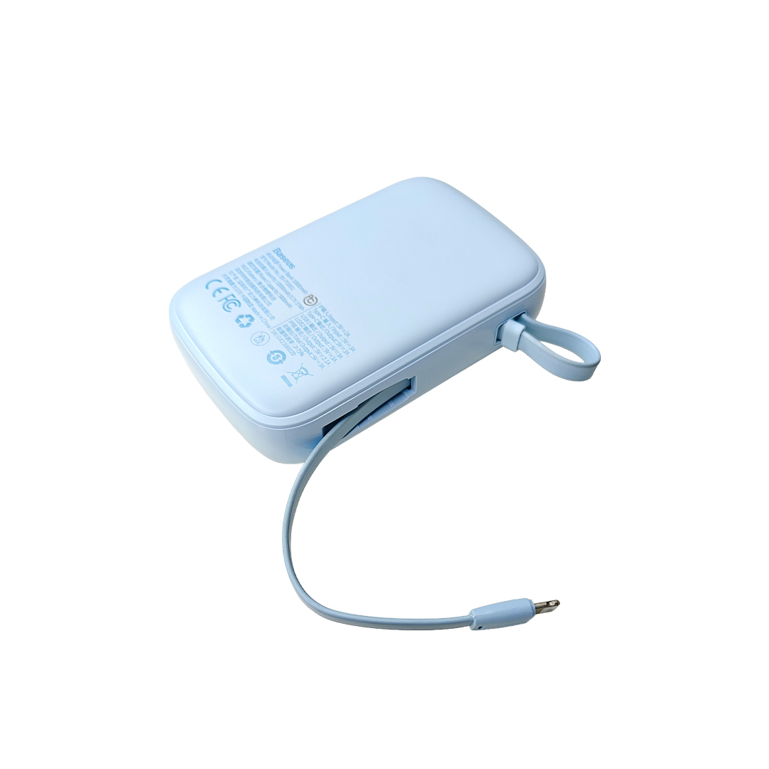 Baseus Q POW 10000mAh 15W 3 LED Power Bank With Lightning Cable For iPhone