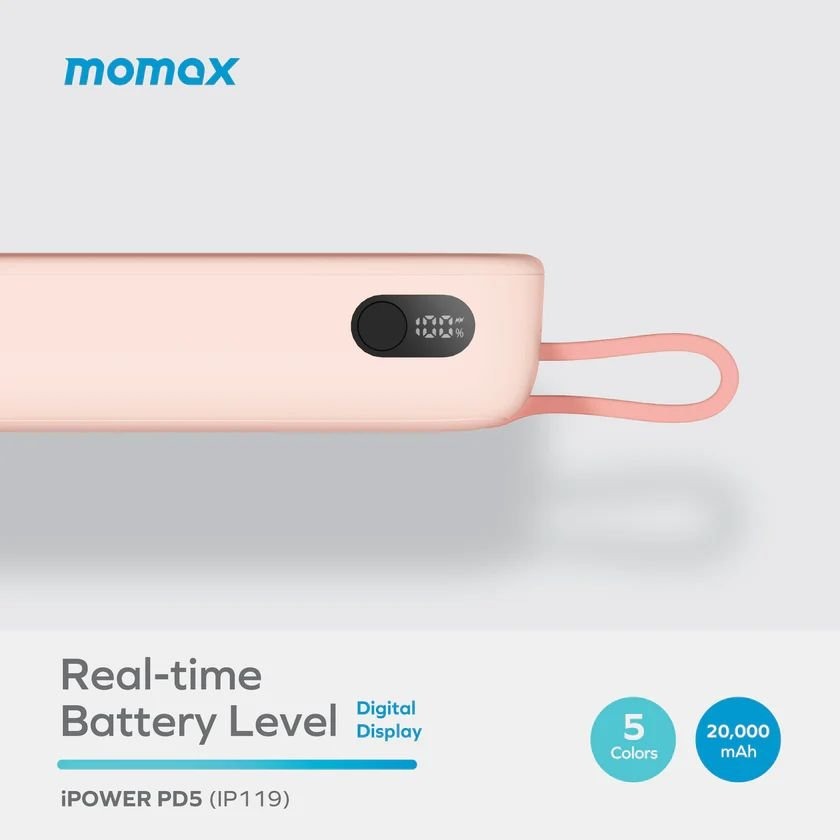 Momax iPower PD5 20000mAh 22.5W Power Bank