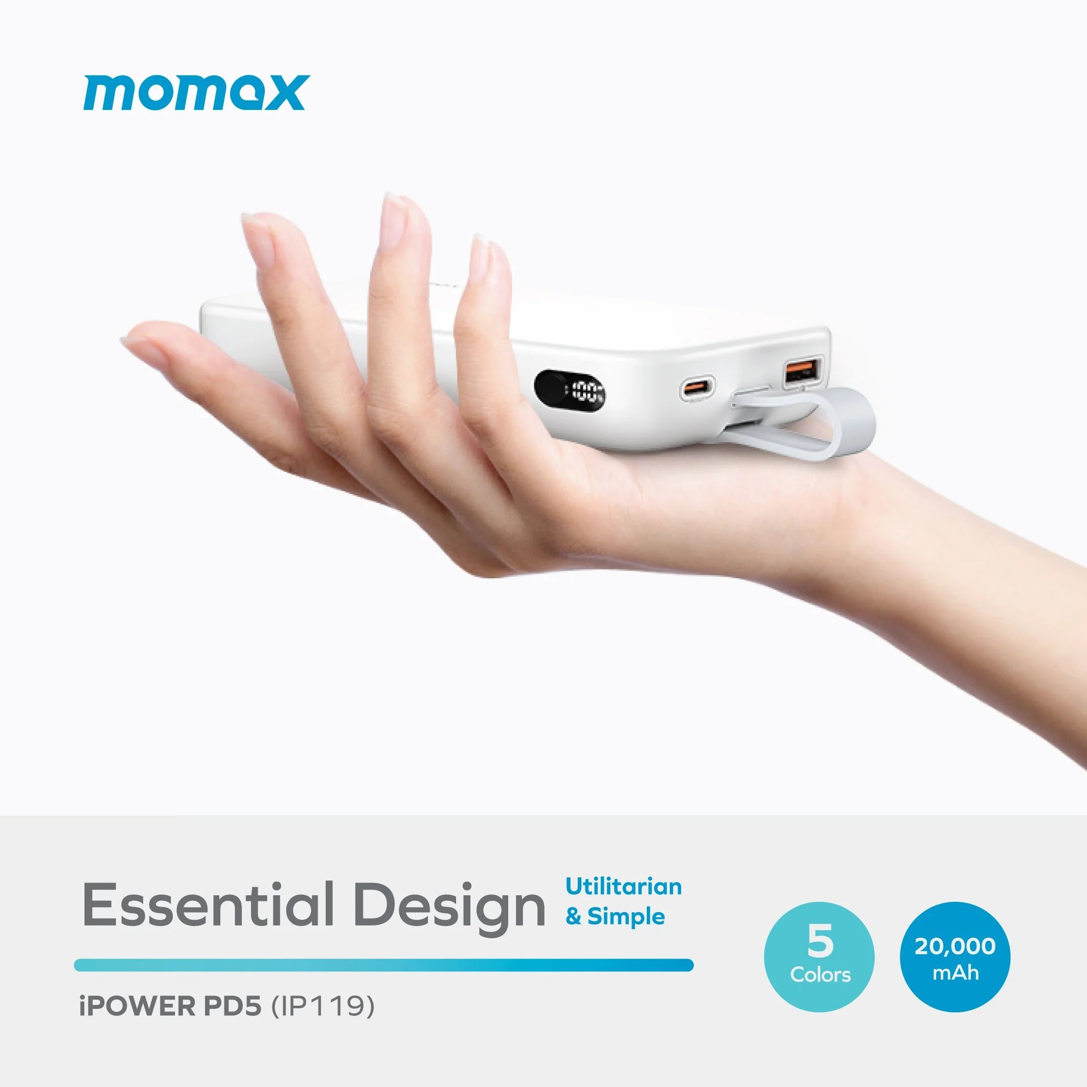 Momax iPower PD5 20000mAh 22.5W Power Bank