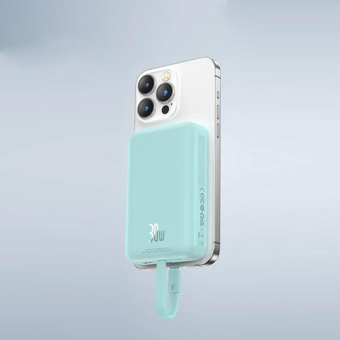 Baseus Magnetic Power Bank 30W 10000mAh With Built-in USB-C Cable