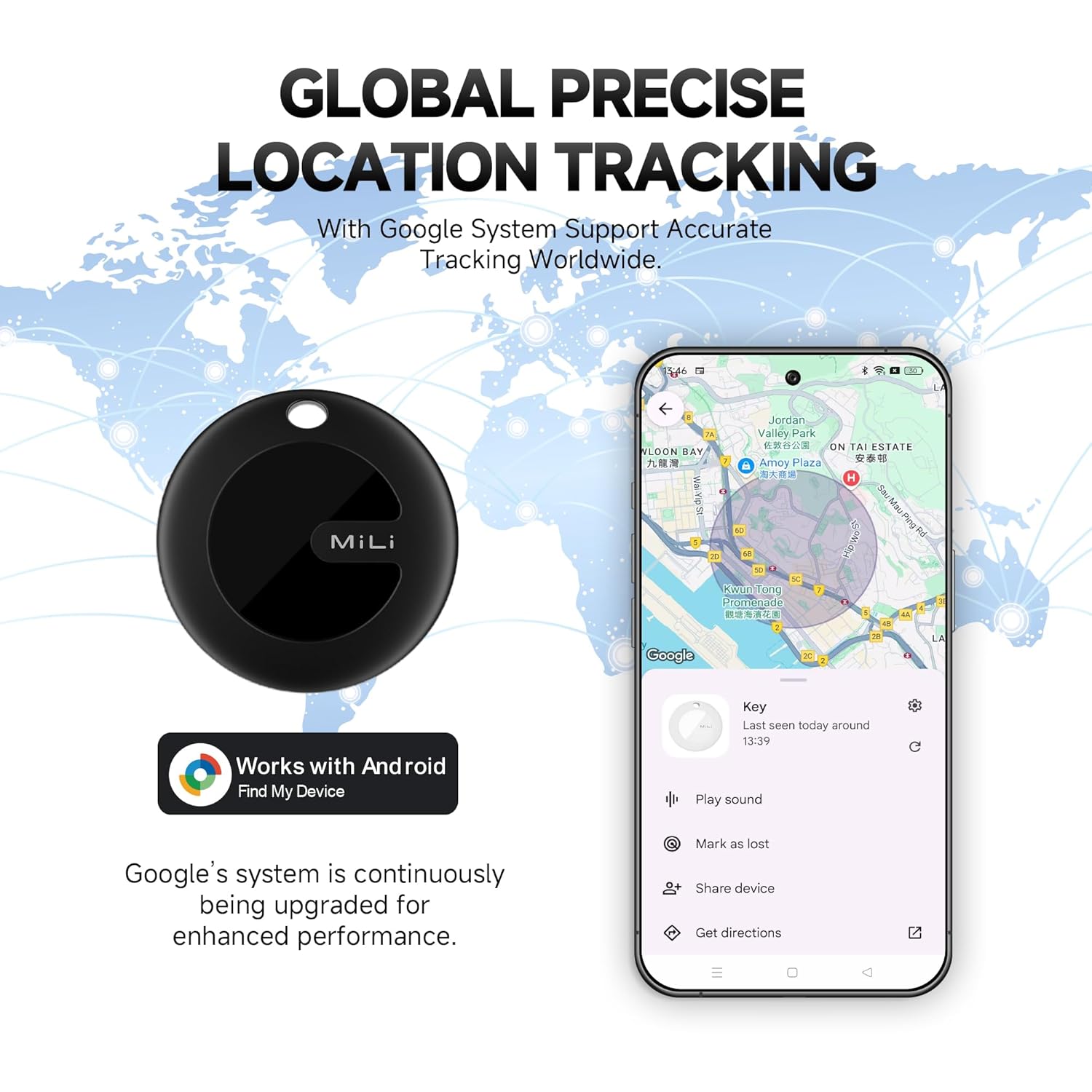 MiLi MiTag Go Android Location Tracker Device Compatible with Google’s Find My Device