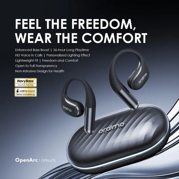 Oraimo OpenArc Open-Ear Wireless Earphones (OPN-675)