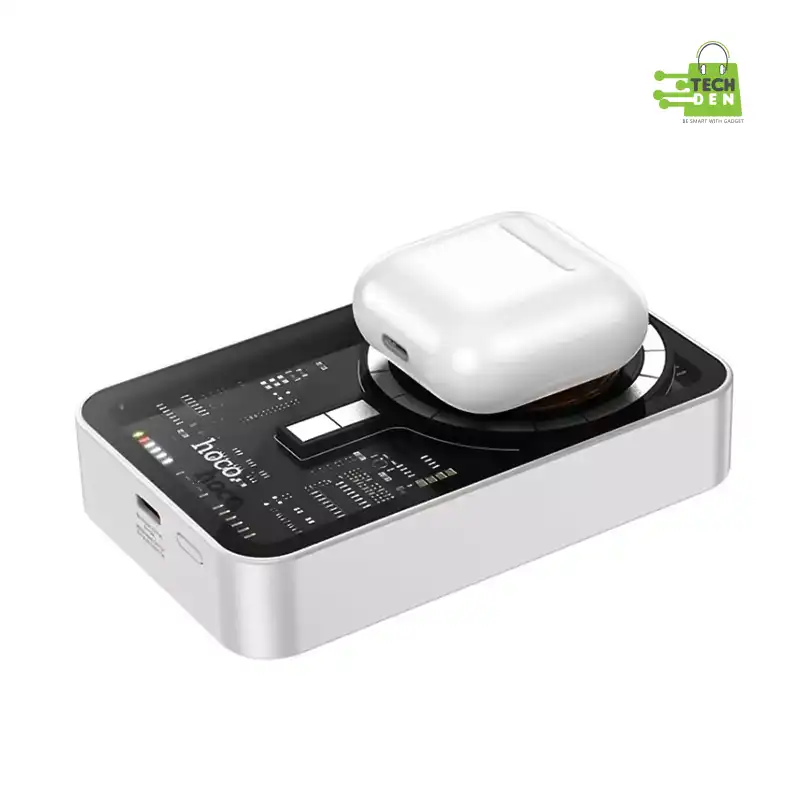 HOCO Q10A Transparent 10K Magnetic Wireless MIni Power Bank