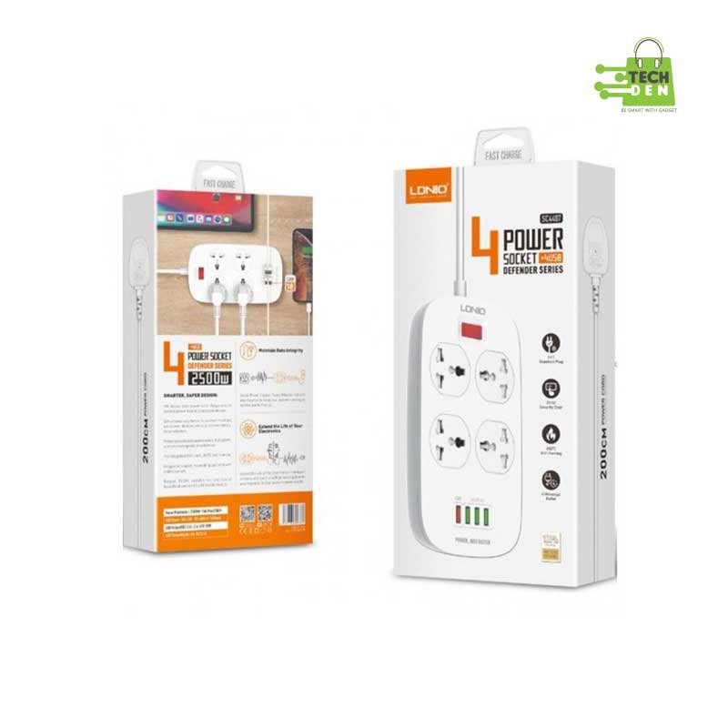 LDNIO Power Socket SC4407 4 Port + 4 USB