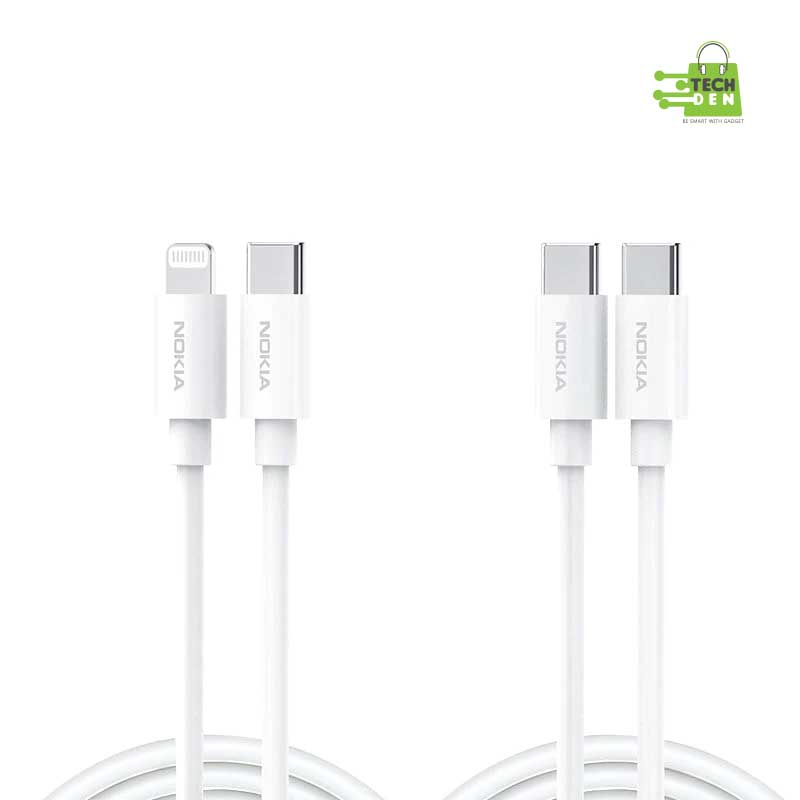NOKIA E8100 Combo Type C to Type C & Lightning Cable (3A) Price In Bangladesh
