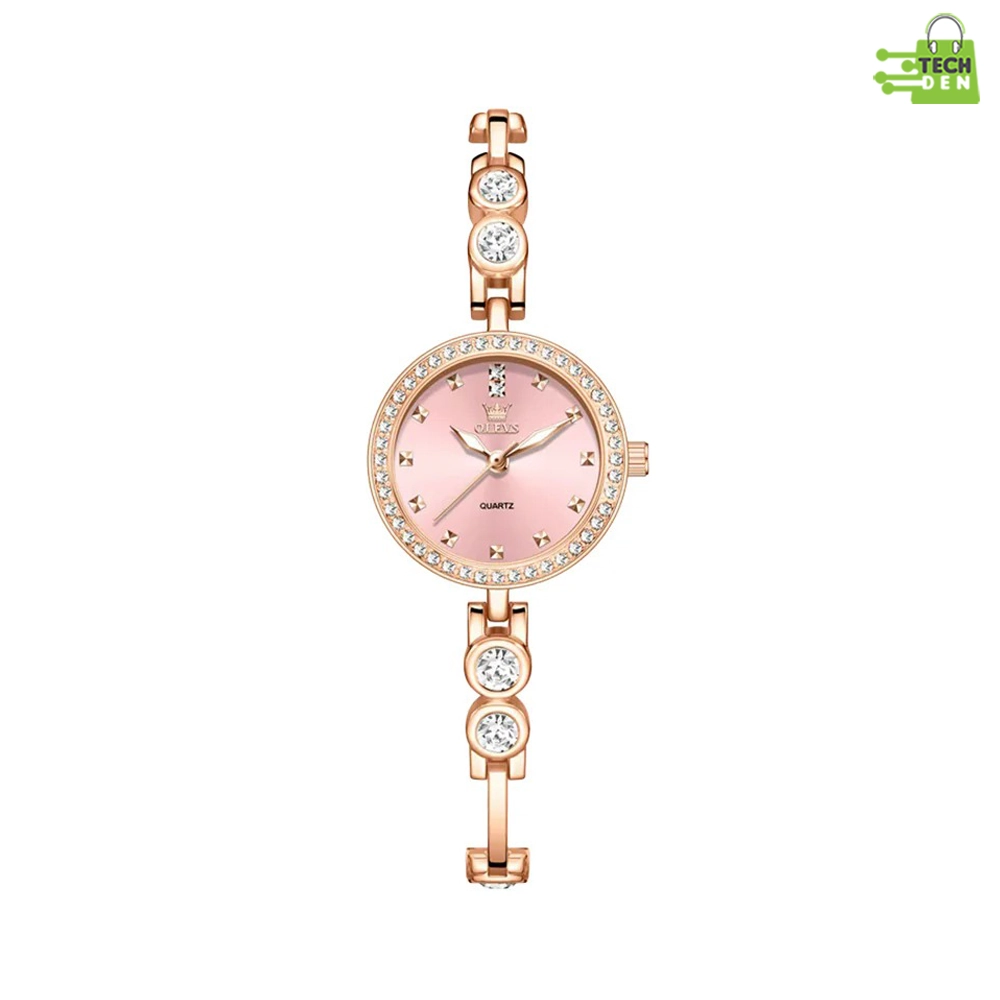 OLEVS 5670 Custom Logo Diamond Luminous Quartz Watch