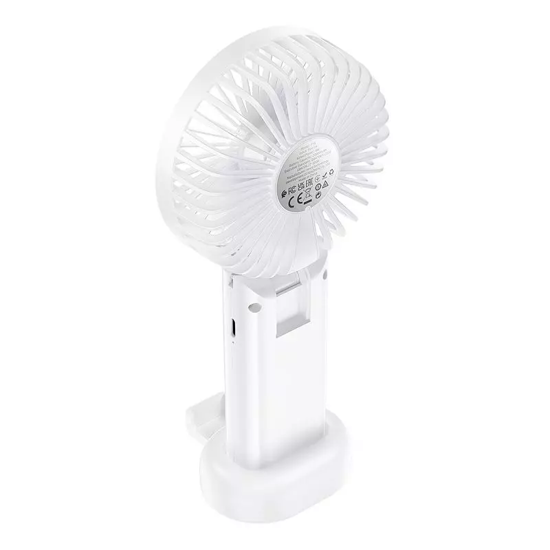 Hoco F15 Rechargeable Handheld Folding Fan with Mobile Phone Holder