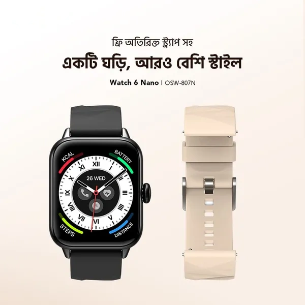 Oraimo Watch 6 Nano Bluetooth Calling Smart Watch (OSW-807N)