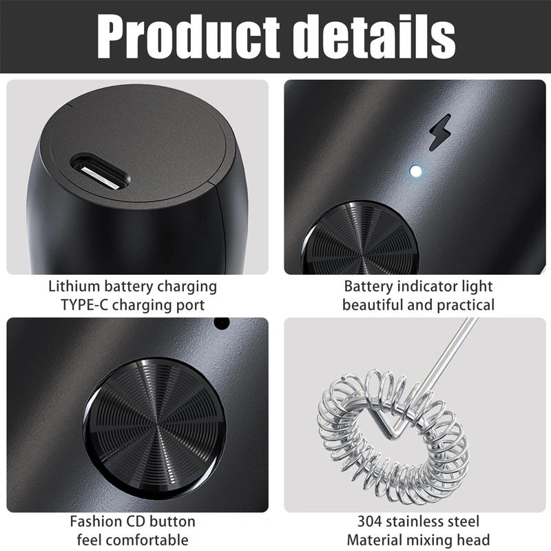 Electric Milk Frother USB Charging: Perfect Foam for Coffee, Hot Chocolate