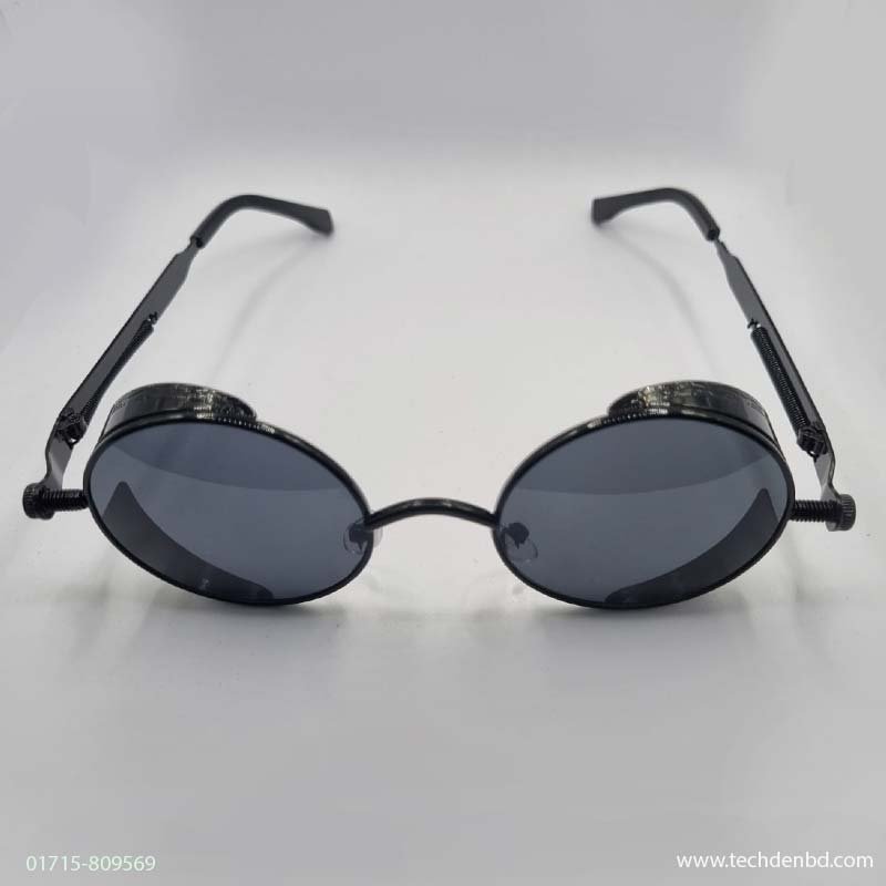 Retro Gothic Steampunk Sunglasses with Round Lens and Metal Frame | Price In Bangladesh